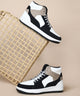 Jm Looks High-Top Casual Lace-Up Sneakers in Black / 36