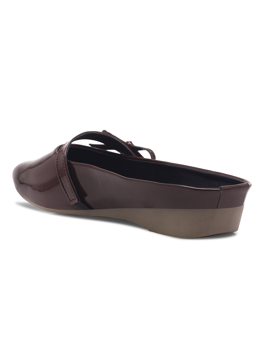 JM Looks Women's Ethnic Toe-Loop Flat Sandals | Stylish Patterned Slip-Ons Brown