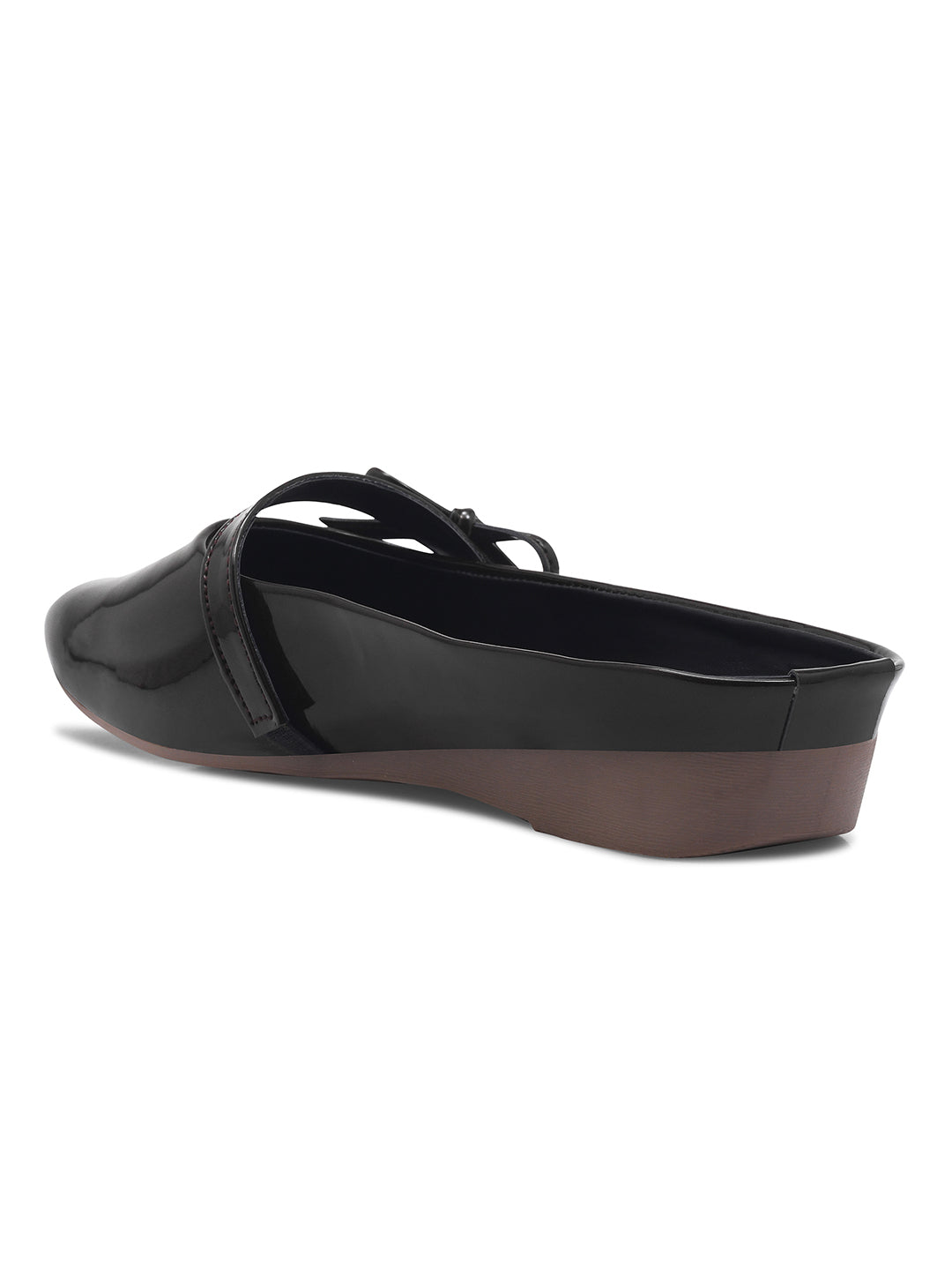 JM Looks Women's Ethnic Toe-Loop Flat Sandals | Stylish Patterned Slip-Ons Black