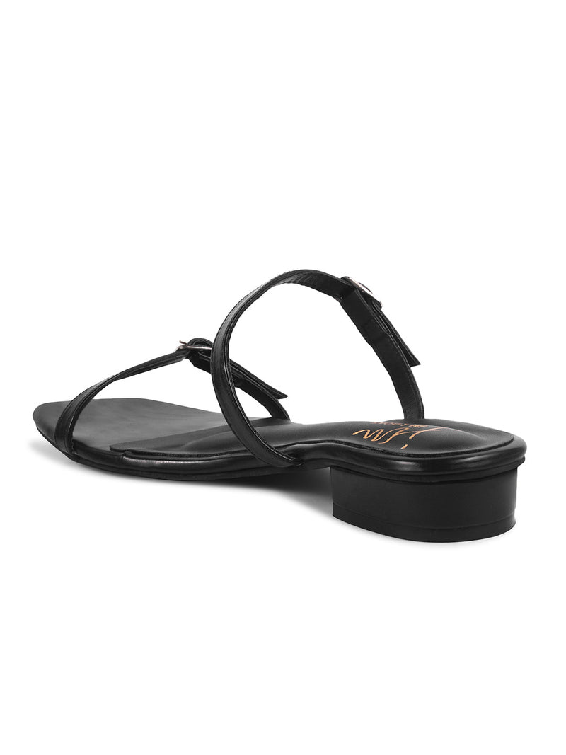Toe-Ring Sandals | Minimalist Summer Footwear | JM Looks Black