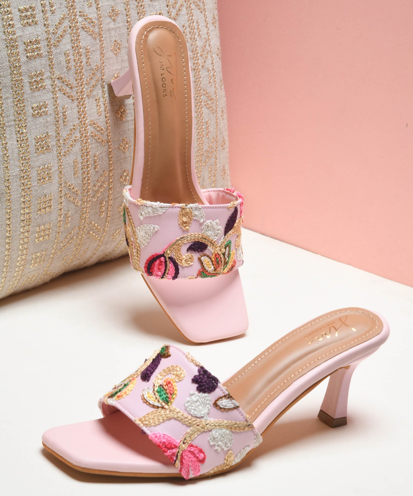 Beige Slingback Pumps | Comfortable Work Heels | JM Looks Pink