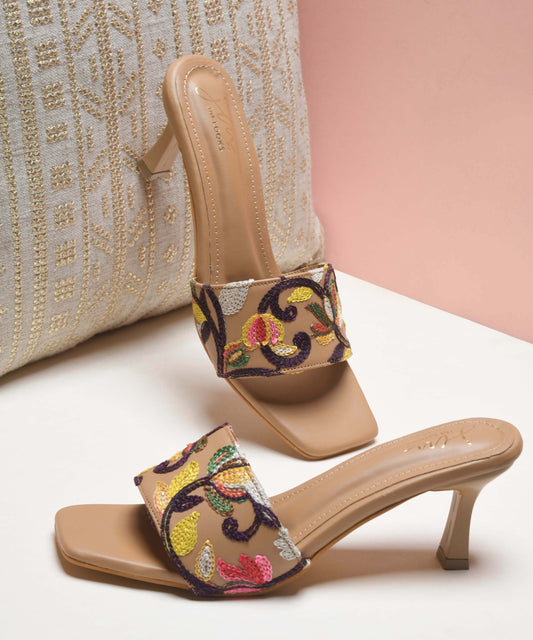 Beige Slingback Pumps | Comfortable Work Heels | JM Looks Beige