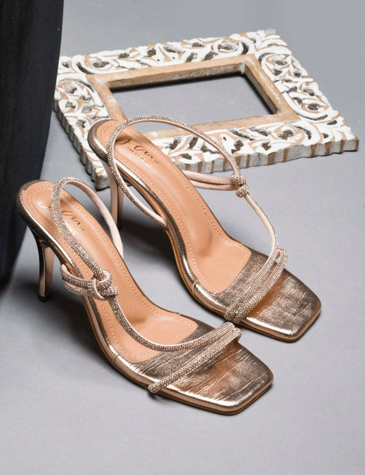 Gold Glitter Heels | Party Wedding Shoes | JM Looks Sultan