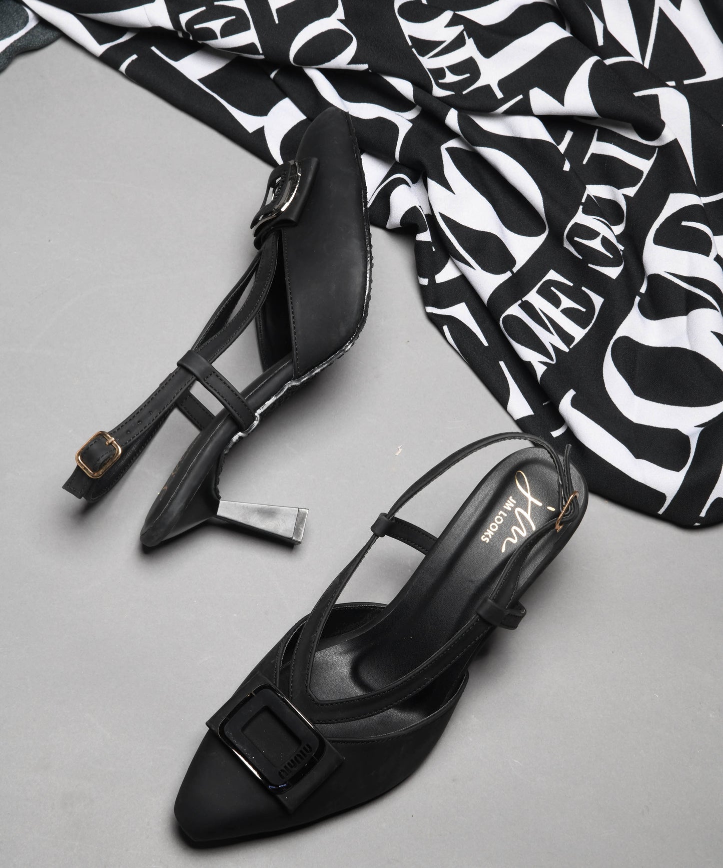 Beige Block Heel Sandals | Comfortable Nude Heels | JM Looks Black