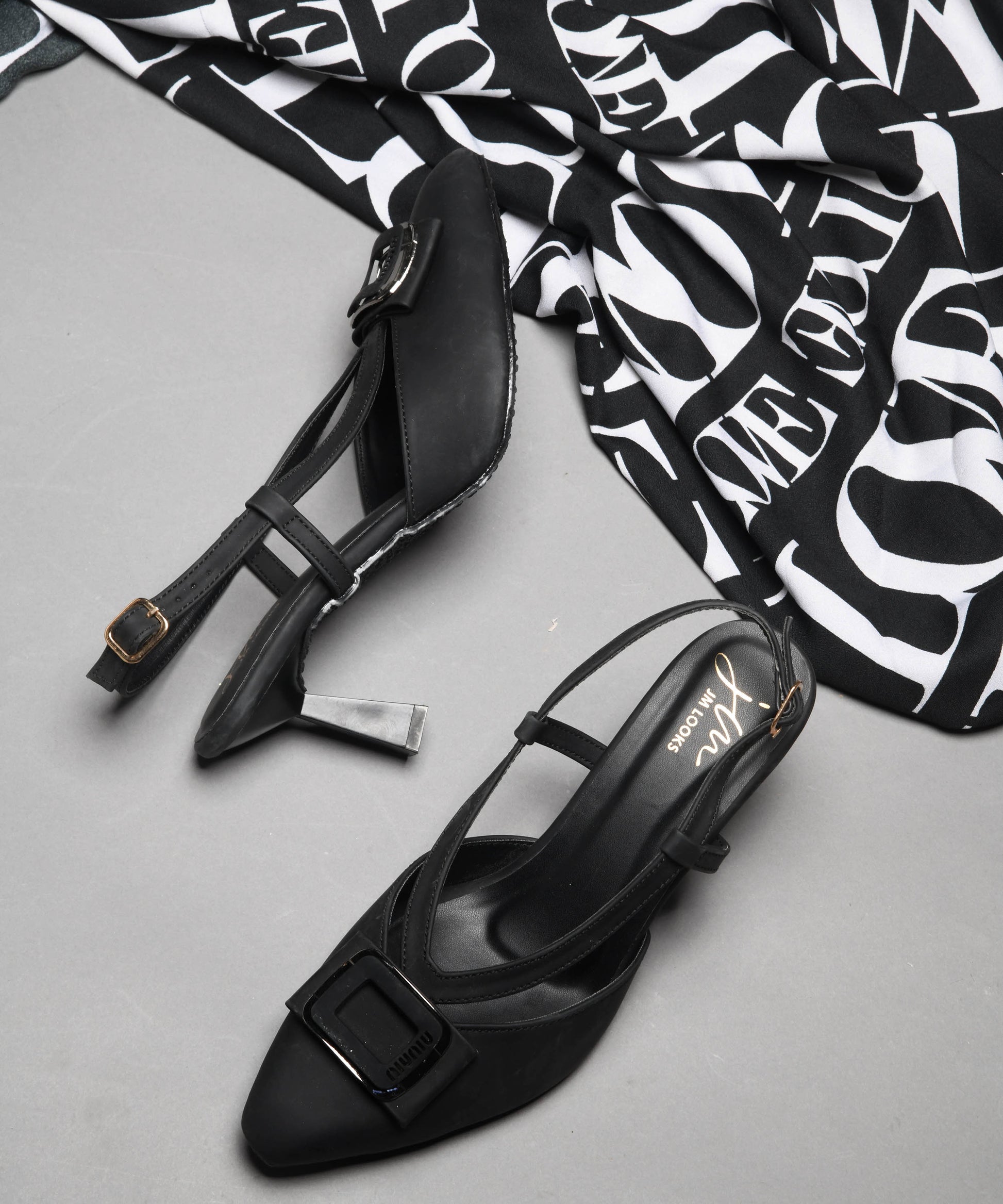 Beige Block Heel Sandals | Comfortable Nude Heels | JM Looks Black
