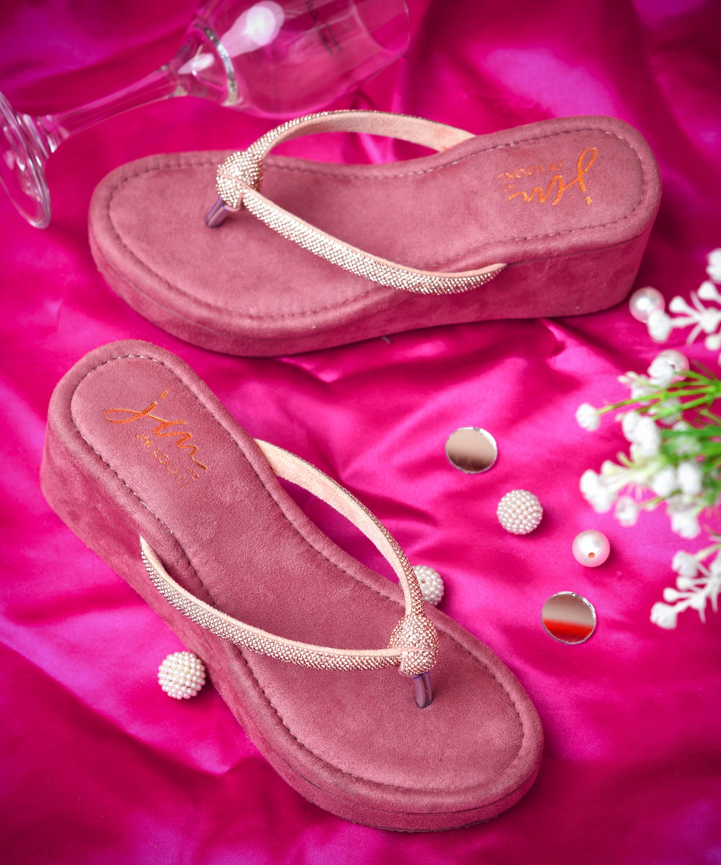 Designer Bling Wedge Sandals