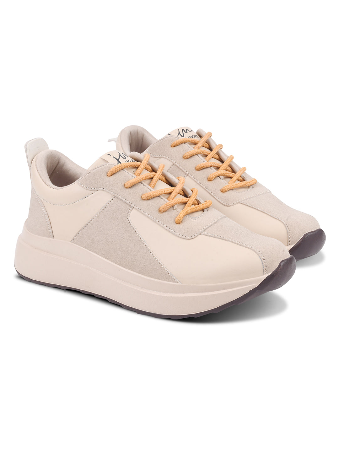 Chunky Lace-Up Sneakers with Cushioned Sole