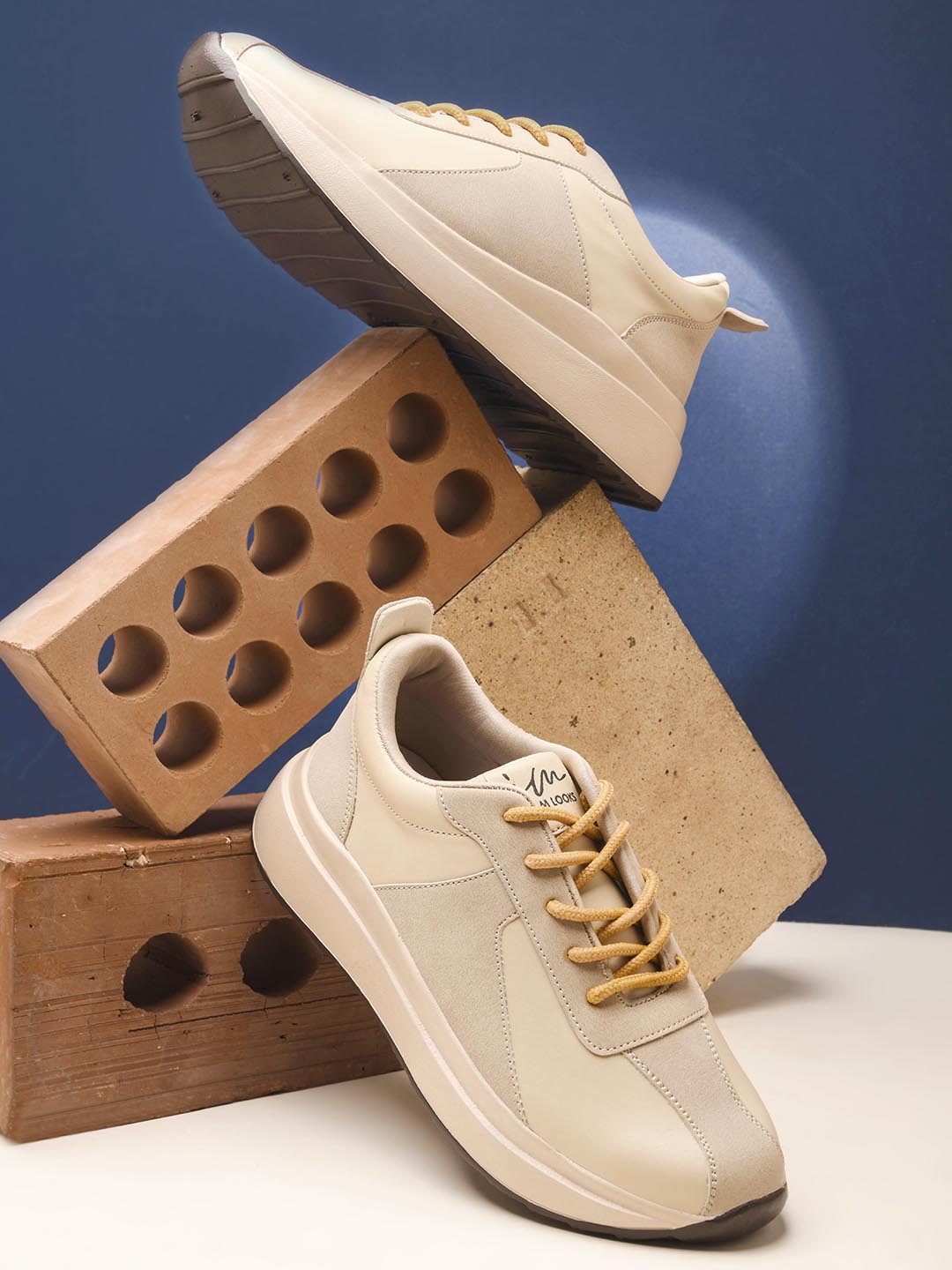 Chunky Lace-Up Sneakers with Cushioned Sole