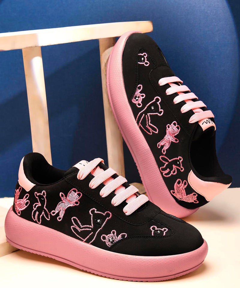 Suede Cute Teddy Sneakers - 7