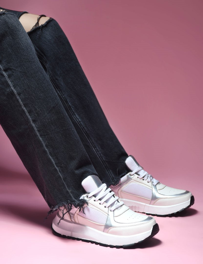 JM Looks Women's Casual Sneaker Shoes | Stylish & Comfortable Daily Footwear Grey