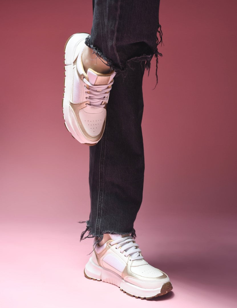 JM Looks Women's Casual Sneaker Shoes | Stylish & Comfortable Daily Footwear Gold