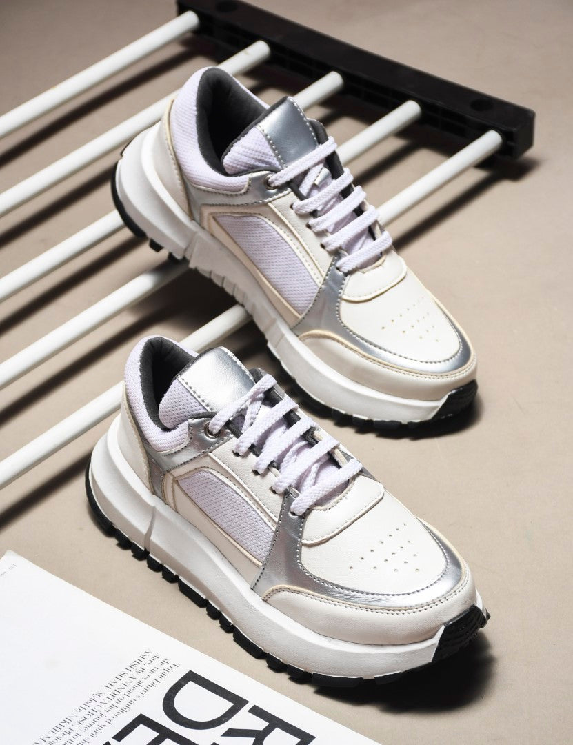 JM Looks Women's Casual Sneaker Shoes | Stylish & Comfortable Daily Footwear Grey