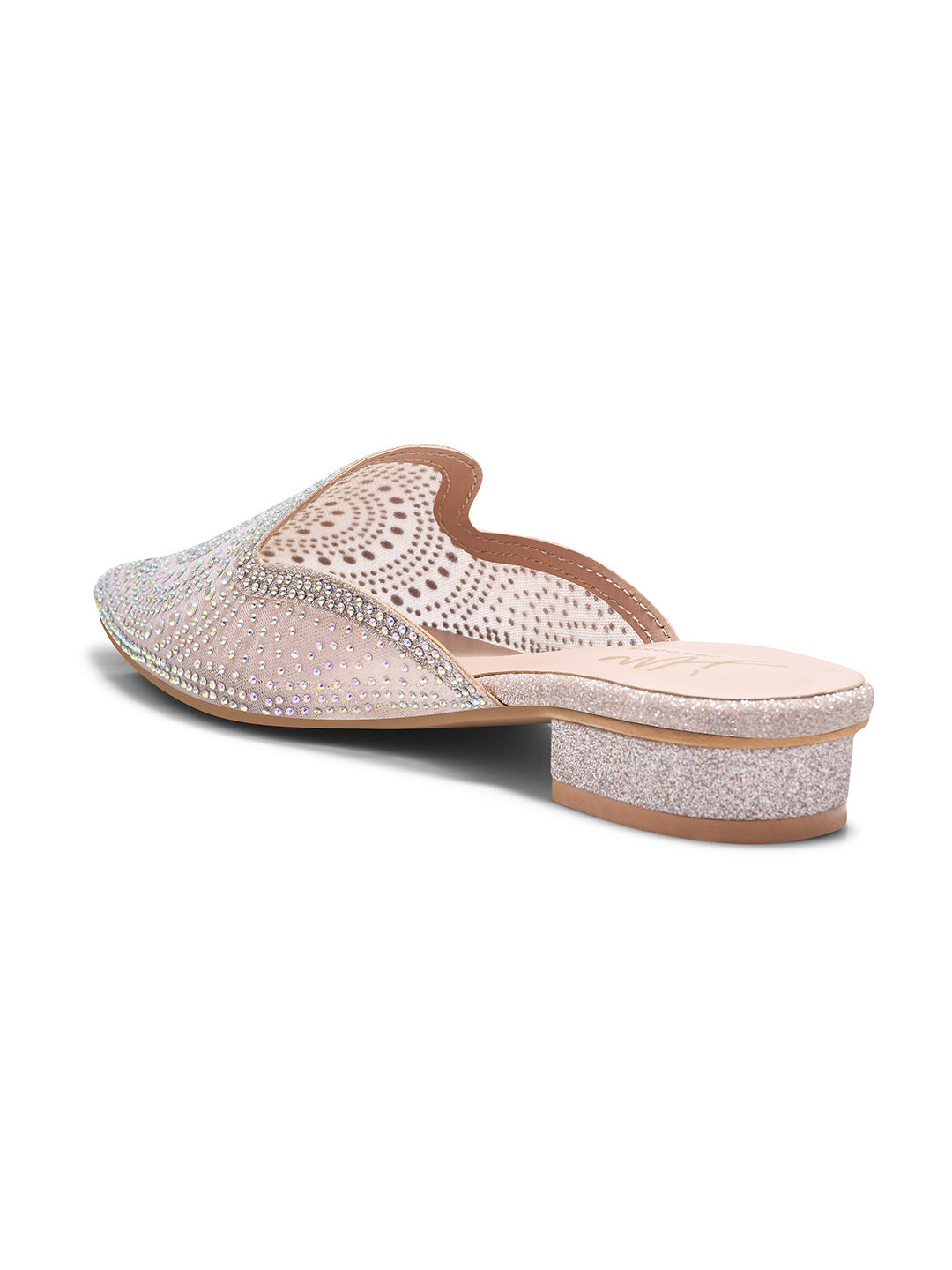 JM Looks women's pointed-toe mule with an all-over embellished design
 Sultan