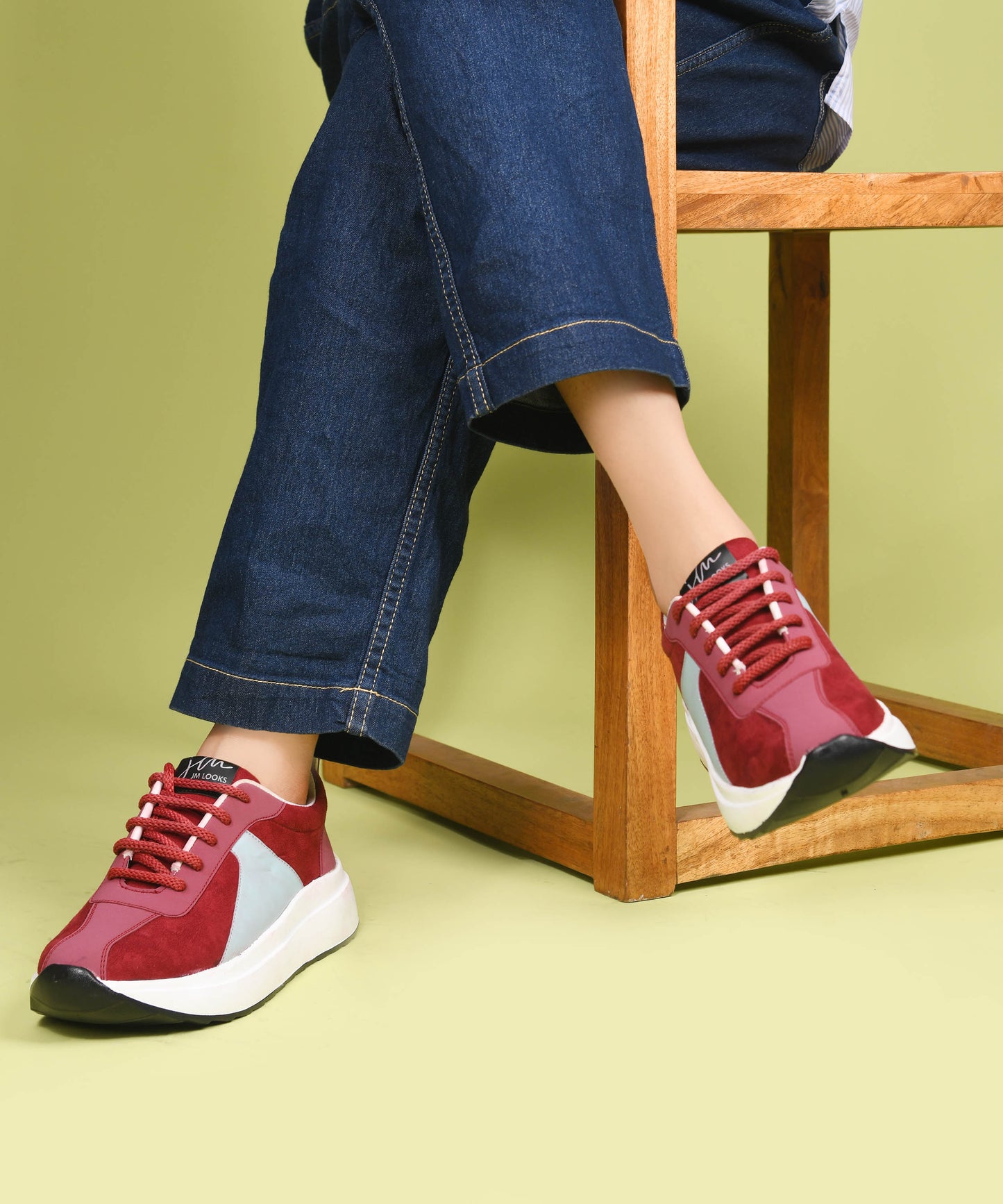 Chunky Lace-Up Sneakers with Cushioned Sole