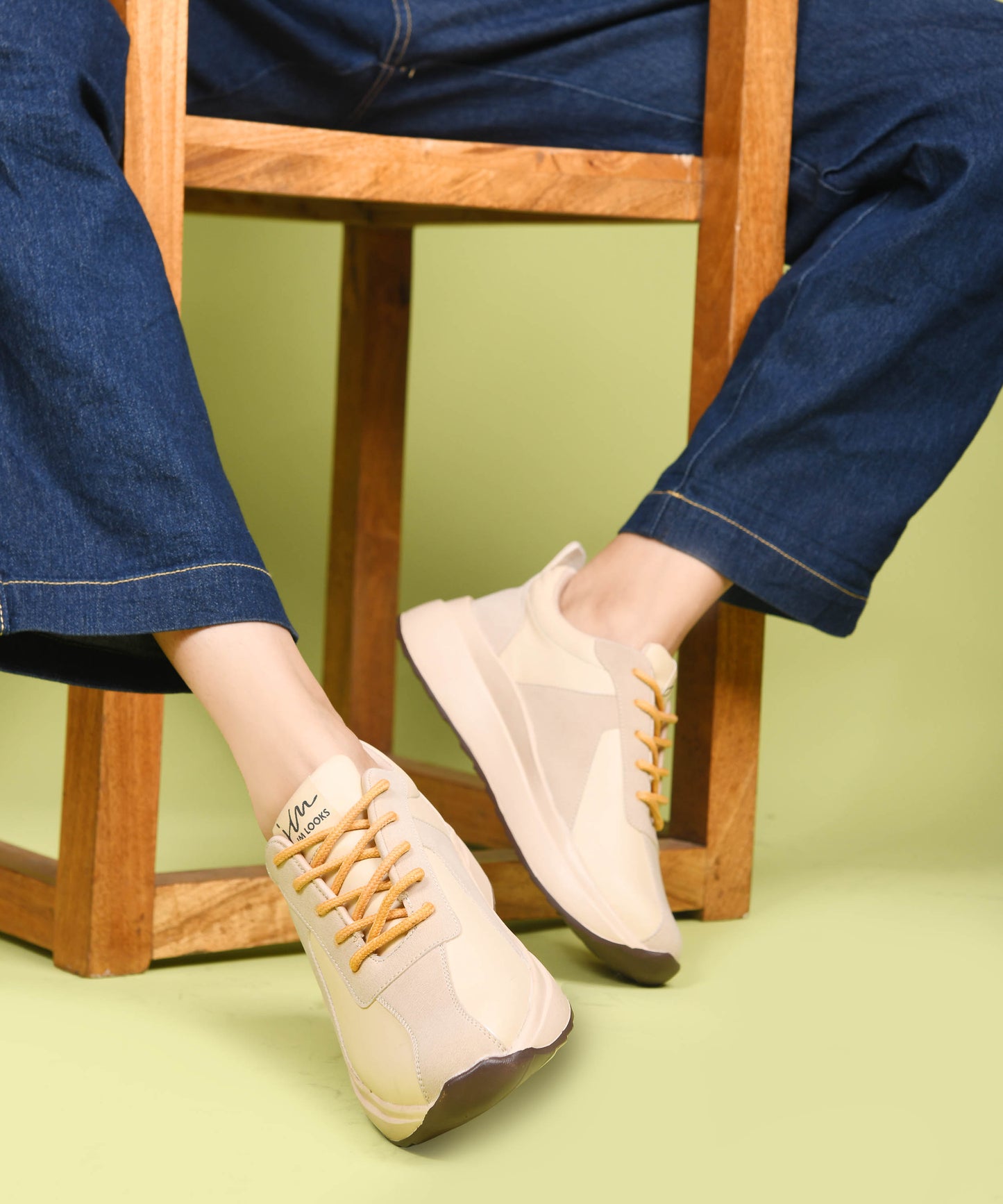 Chunky Lace-Up Sneakers with Cushioned Sole