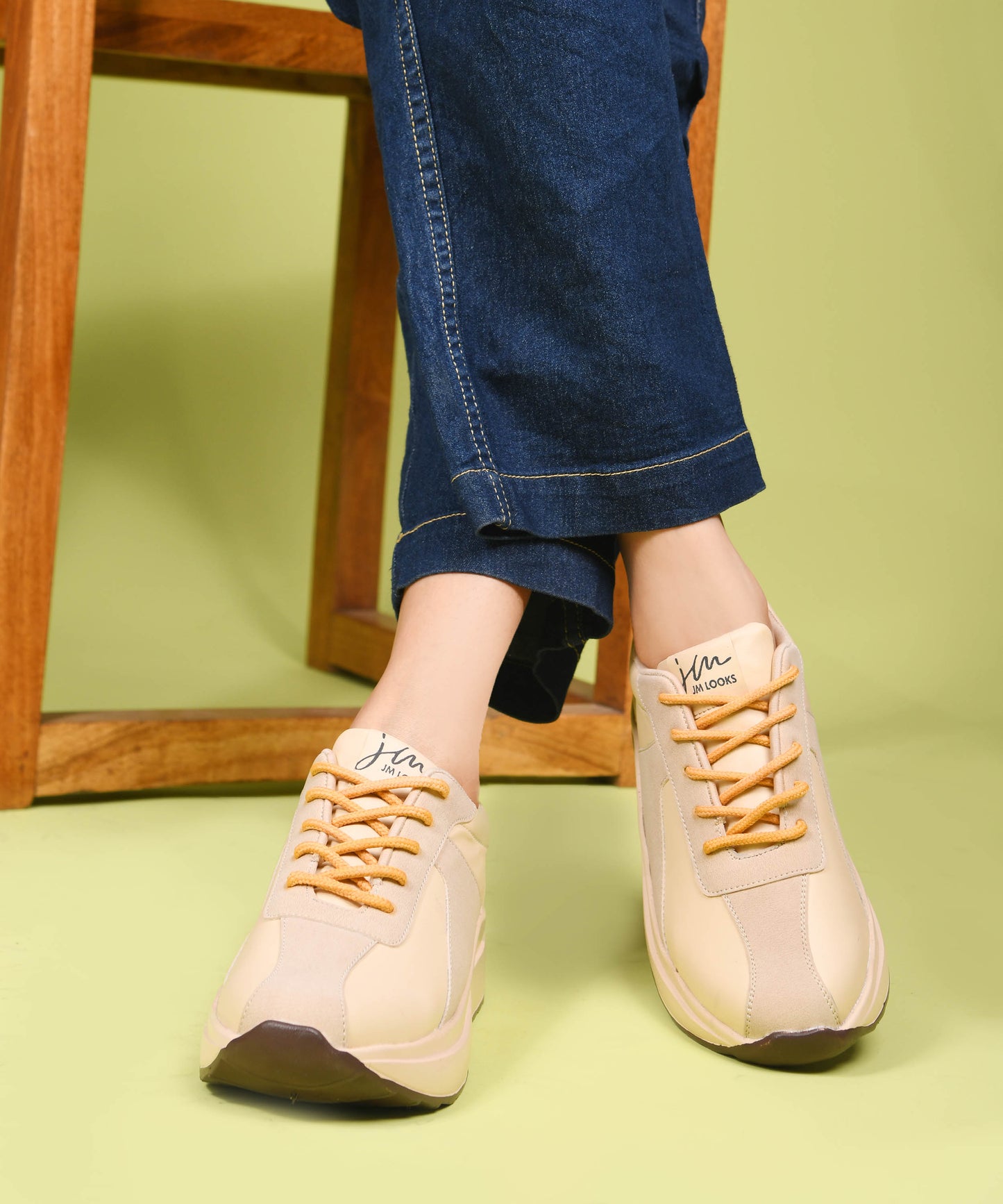 Chunky Lace-Up Sneakers with Cushioned Sole