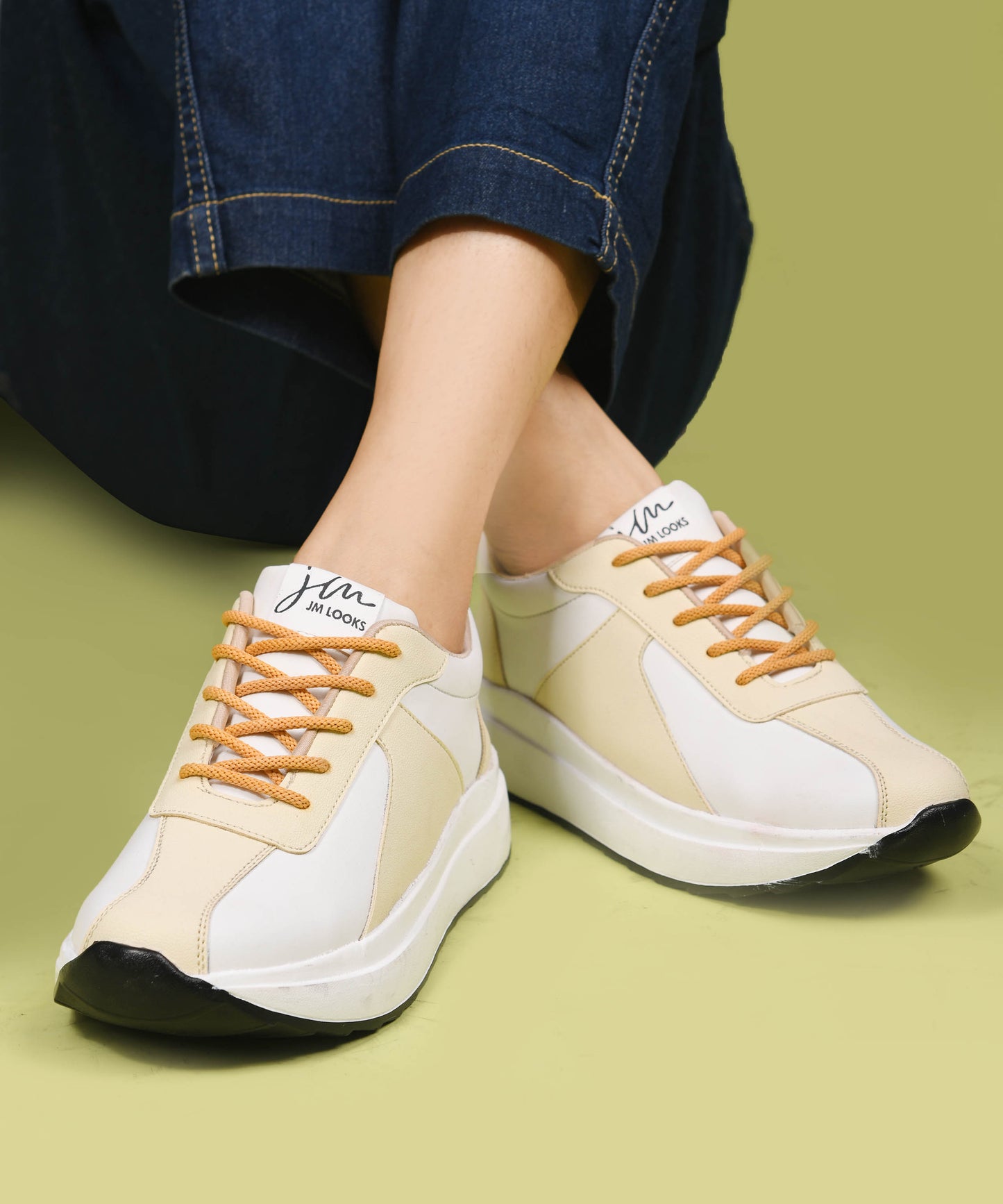 Chunky Lace-Up Sneakers with Cushioned Sole