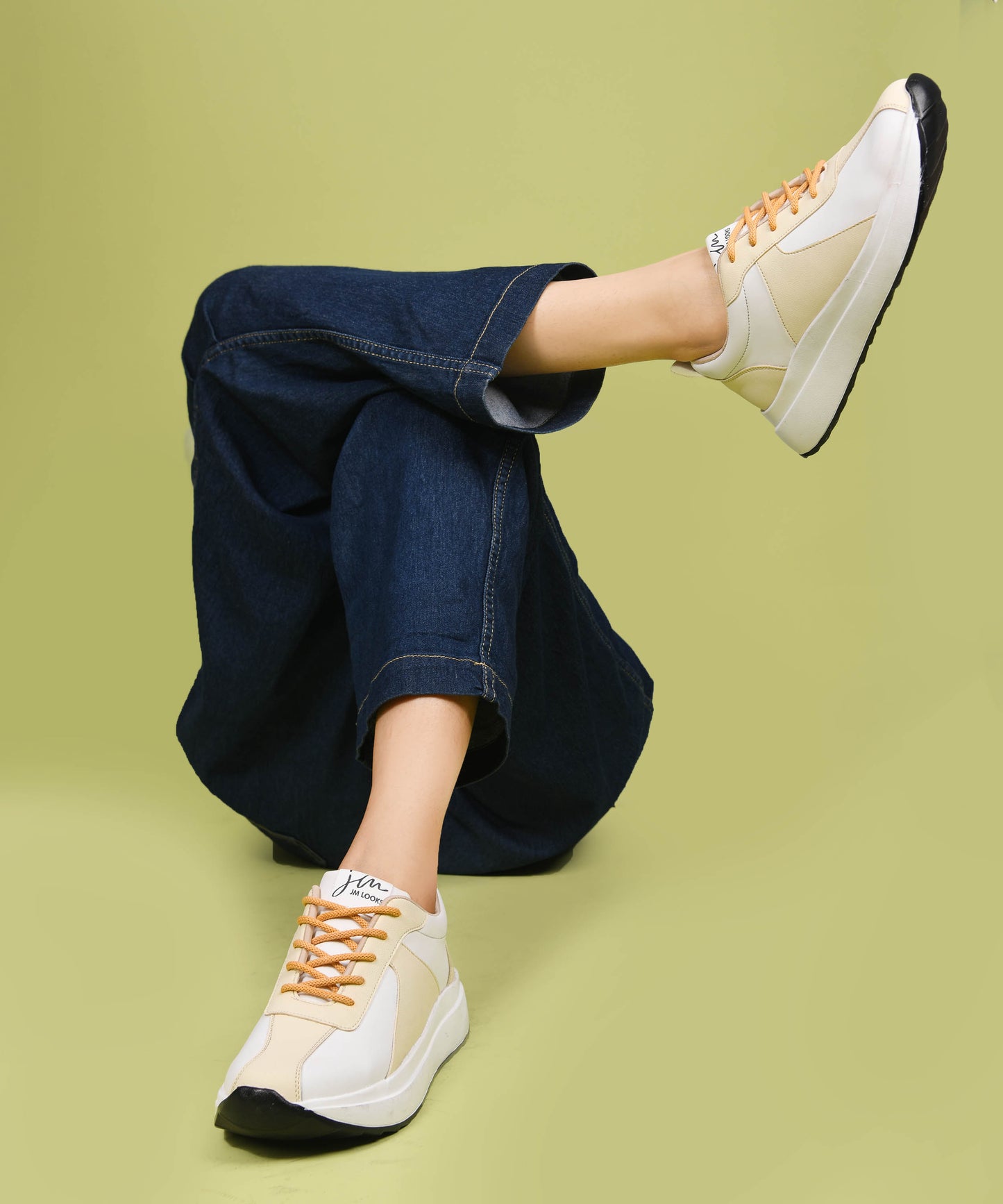 Chunky Lace-Up Sneakers with Cushioned Sole