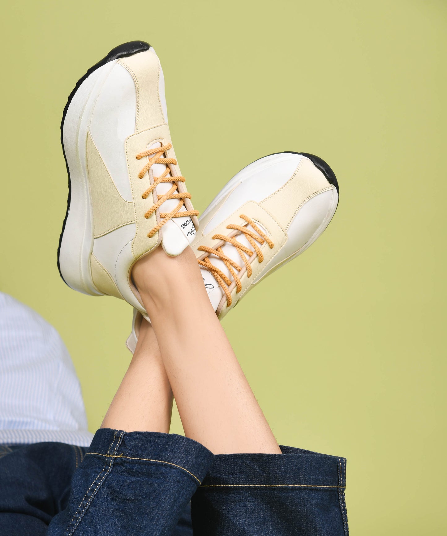 Chunky Lace-Up Sneakers with Cushioned Sole