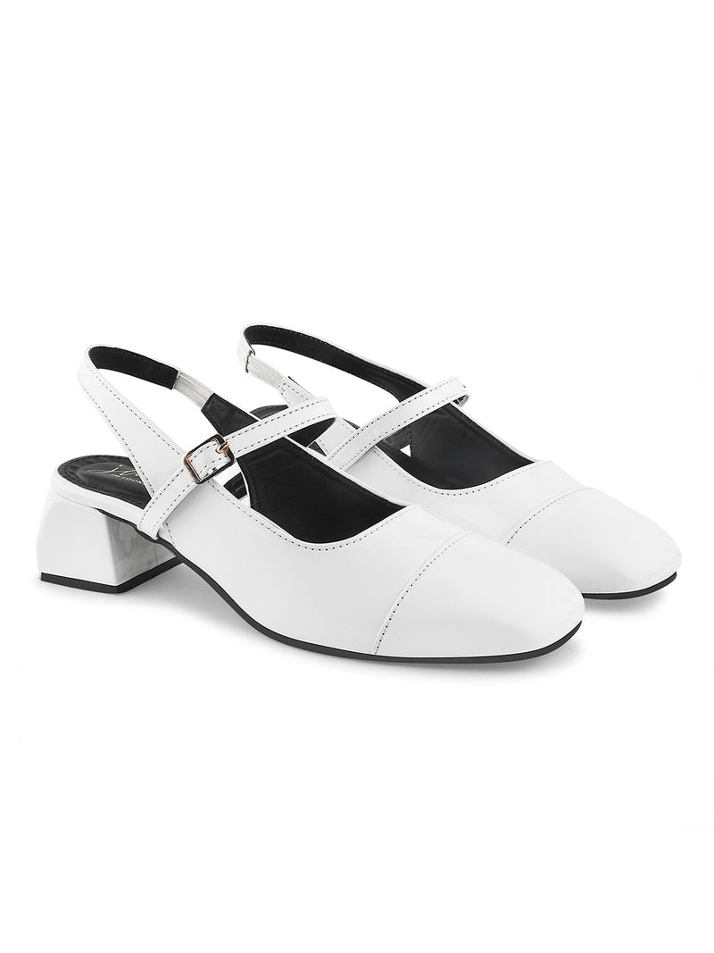 Mary Jane block heels for women White