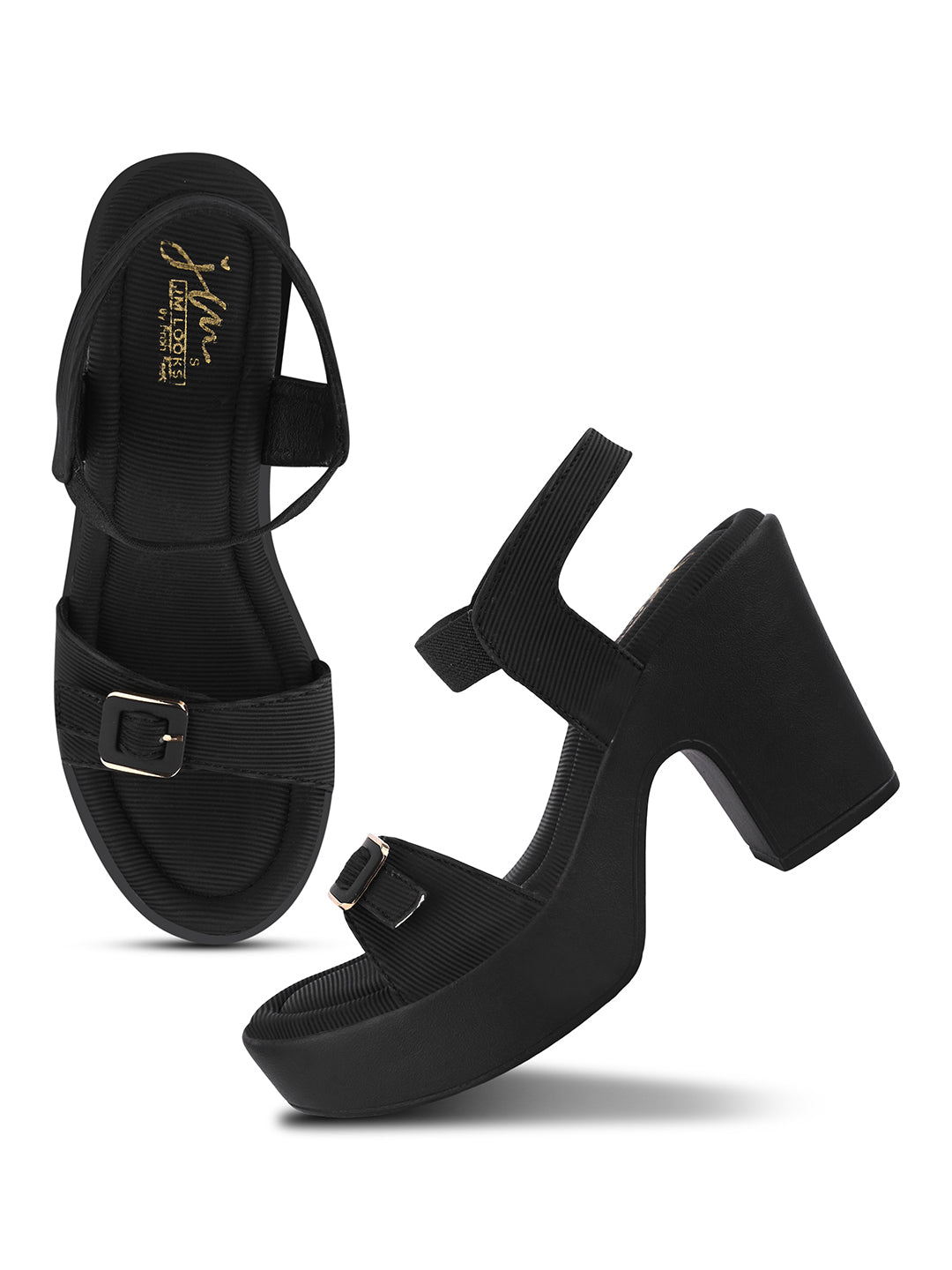 Buckle Strap Platform Block Heel Women Sandals