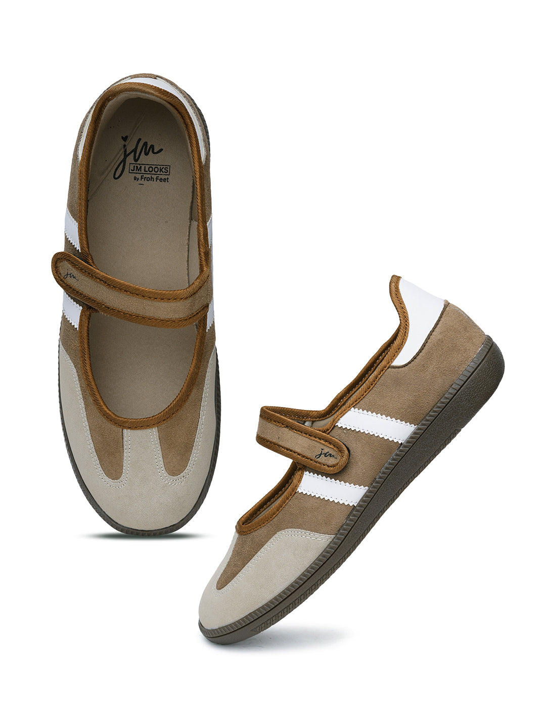 Women Velcro Strap Panel Ballet Sneakes