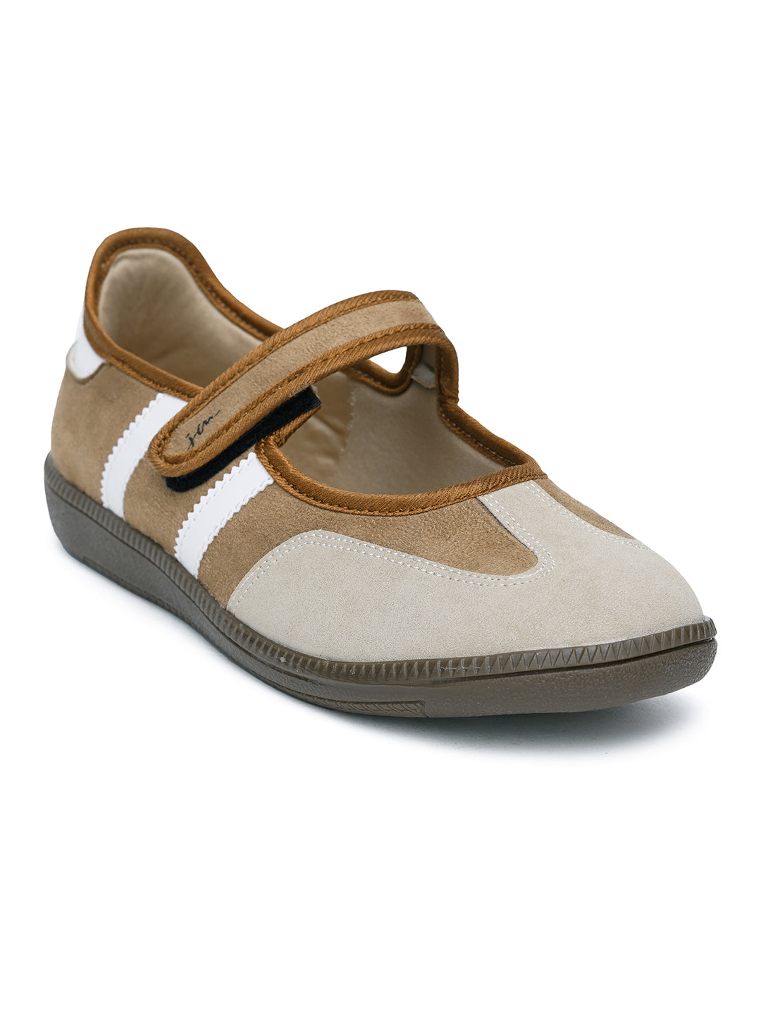 Women Velcro Strap Panel Ballet Sneakes