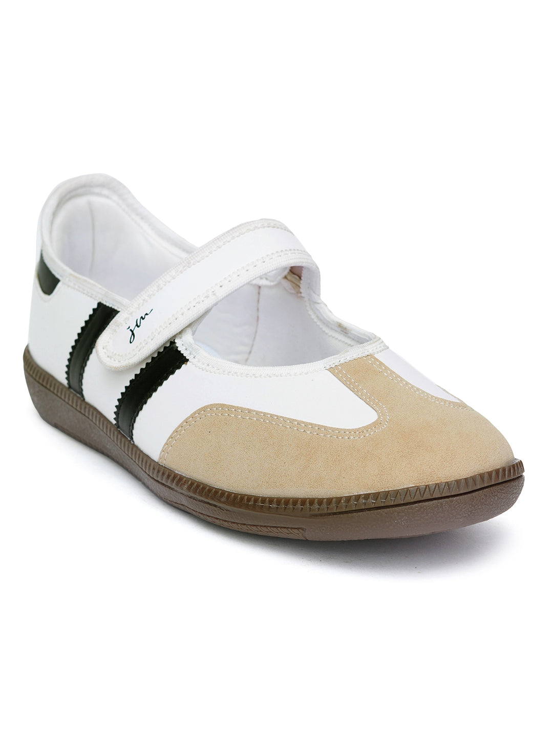 Women Velcro Strap Panel Ballet Sneakes