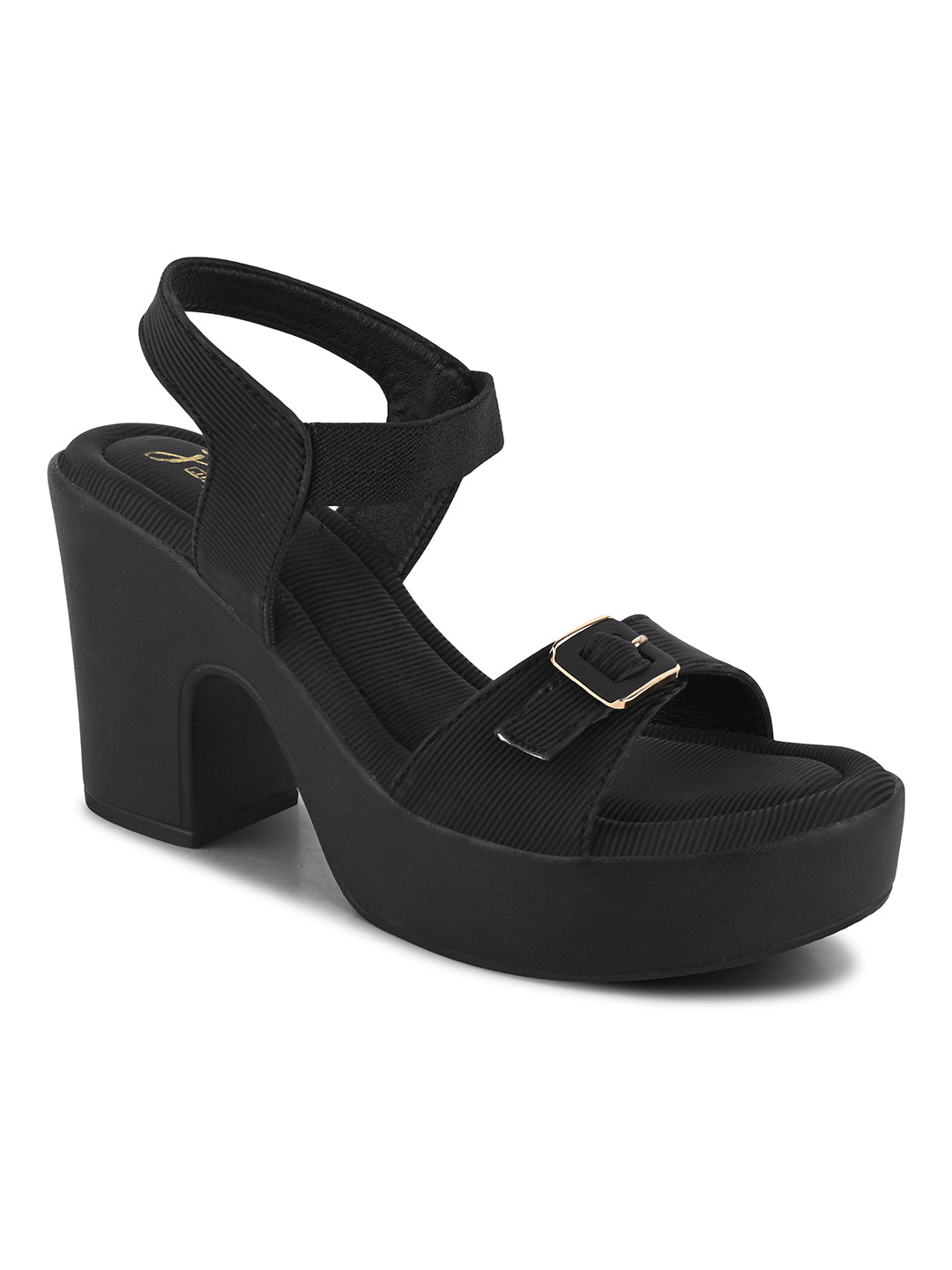 Buckle Strap Platform Block Heel Women Sandals
