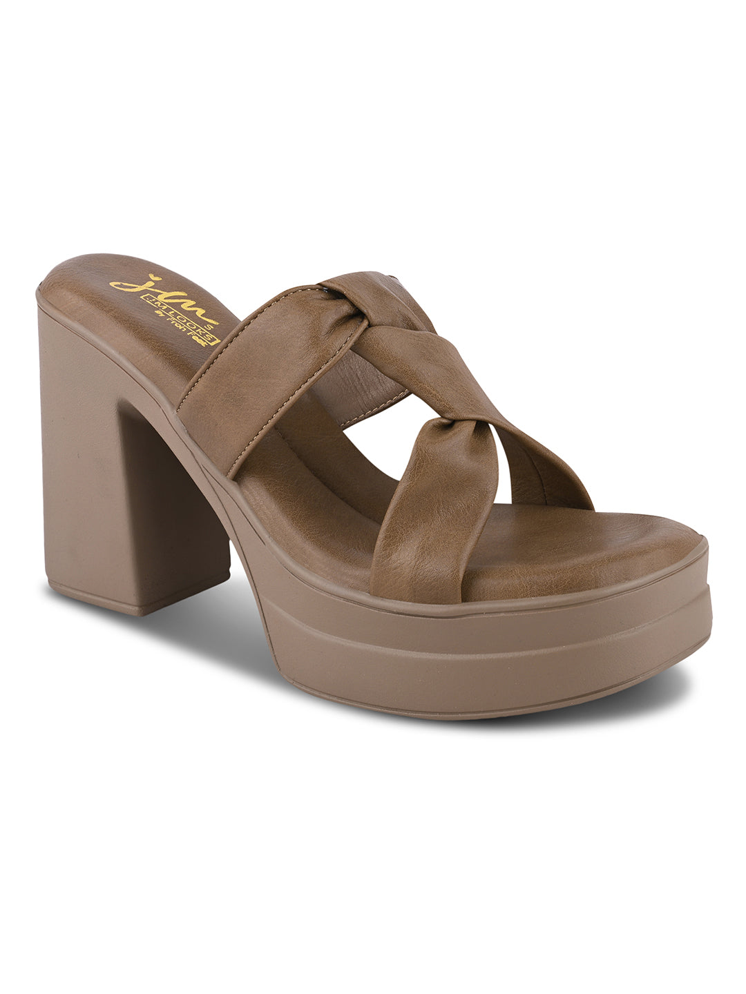 Knotted Strap Platform High Heel Mules for Women