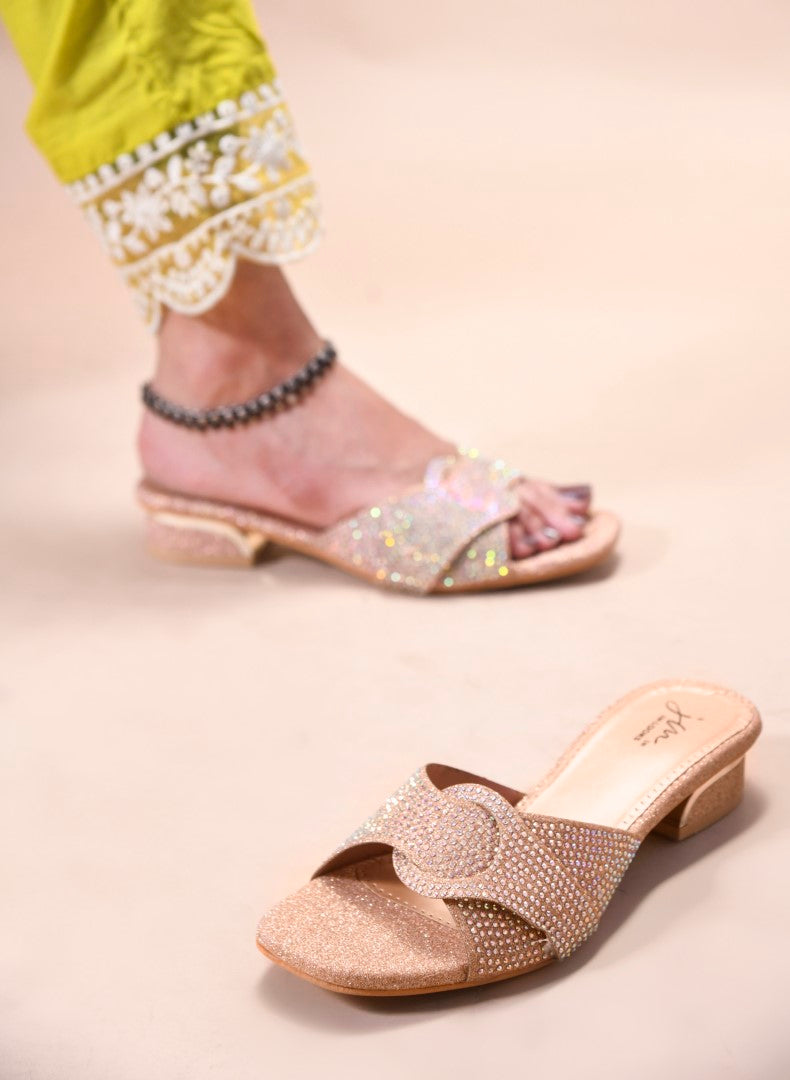 JM Looks women's mules with an embellished strap and a buckle-like detail
 Sultan