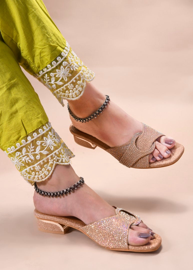 JM Looks women's mules with an embellished strap and a buckle-like detail
 Sultan