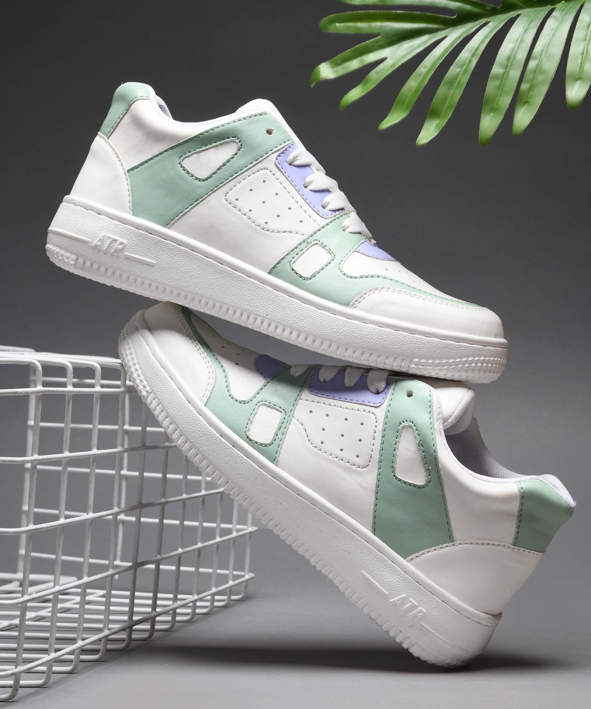 Jm Looks Women's White-Blue Sports Sneakers – Lightweight Running Shoes Green