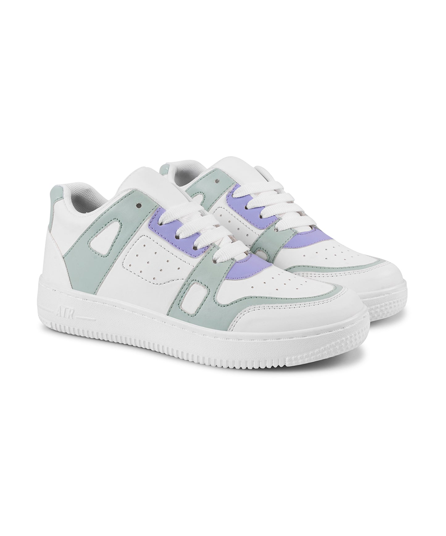 Jm Looks Women's White-Blue Sports Sneakers – Lightweight Running Shoes Green