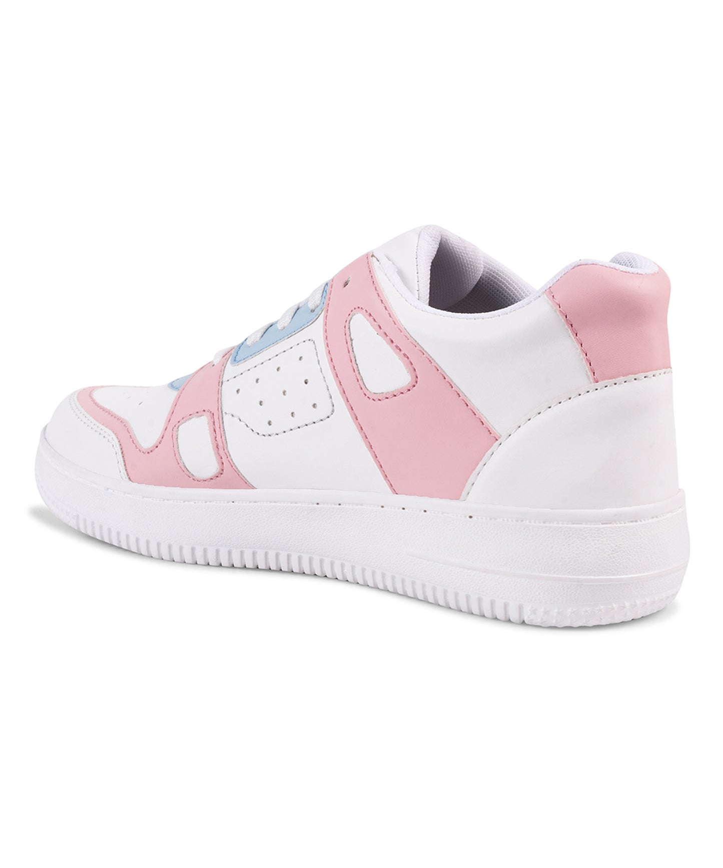 Jm Looks Women's White-Blue Sports Sneakers – Lightweight Running Shoes Pink