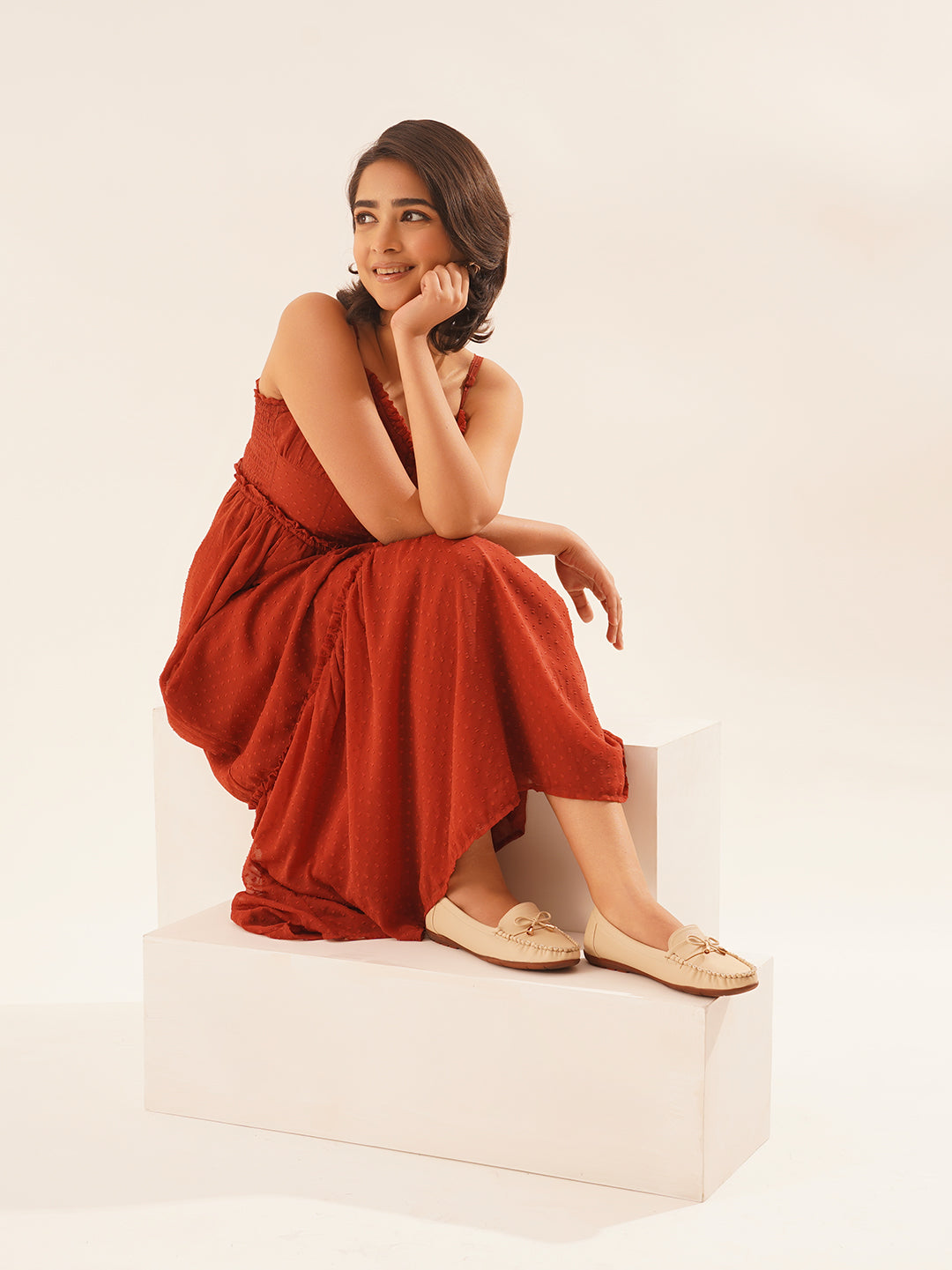 JM Looks women's driving loafers with a bow detail and stitched moc toe
 Cream