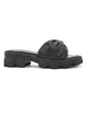 Knotted Strap Stylish Slippers in Black / 36