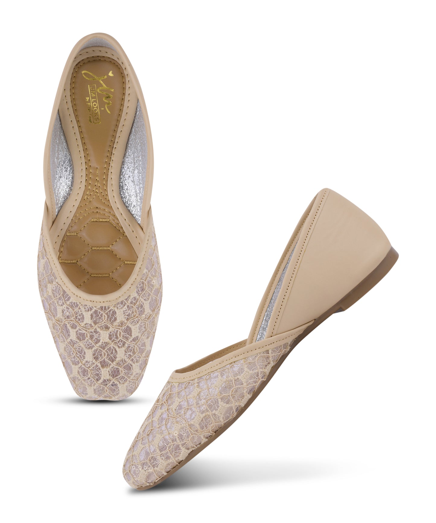 Elegant Mesh Lace Wedge Heels
