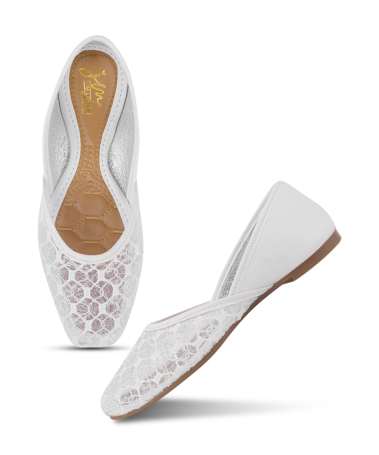 Elegant Mesh Lace Wedge Heels