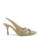 Belt buckle detail slingback stiletto pointed toe heel in Green / 36