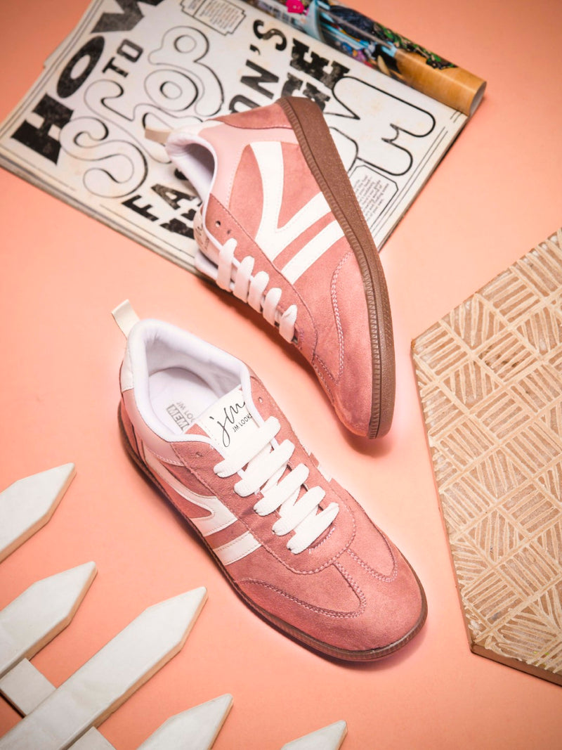 Retro Stripe Suede Sneakers - 19