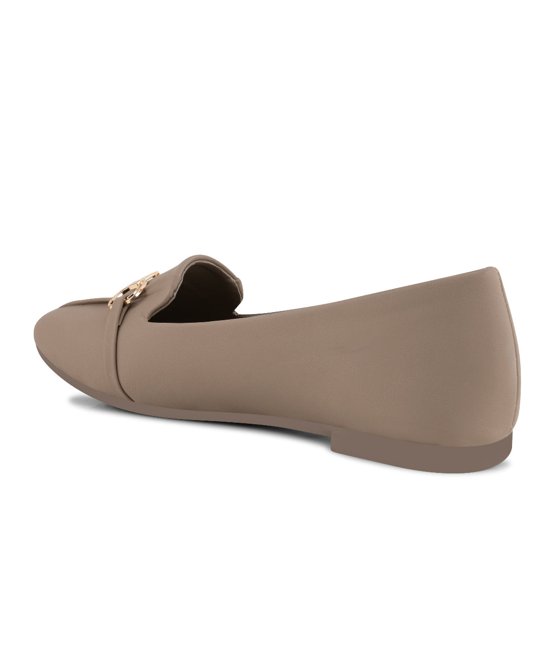 Chiku Women Square Toe Ballet Flats with Metallic Horsebit