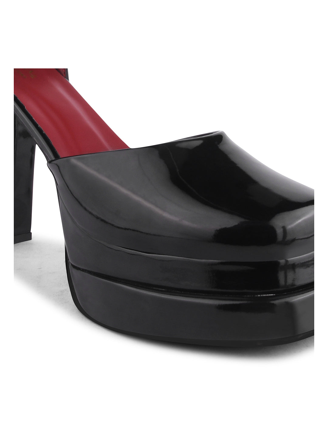 Jm Looks open-toe heels with sparkling straps and matching heel
 Black
