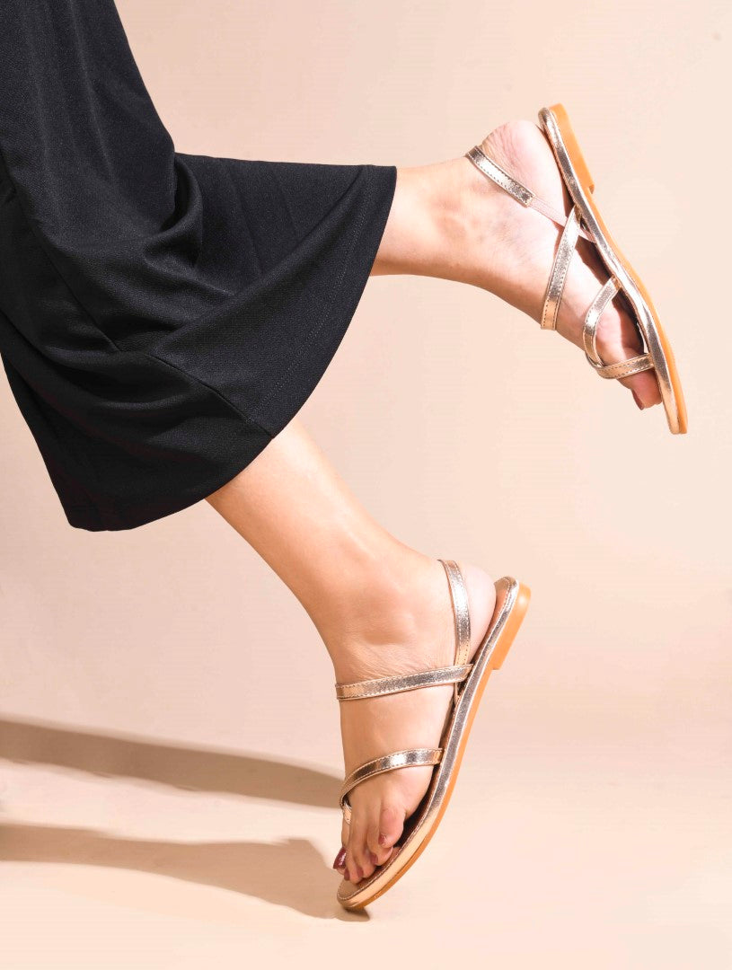 women's strappy thong flat sandals with multiple thin straps
 Sultan