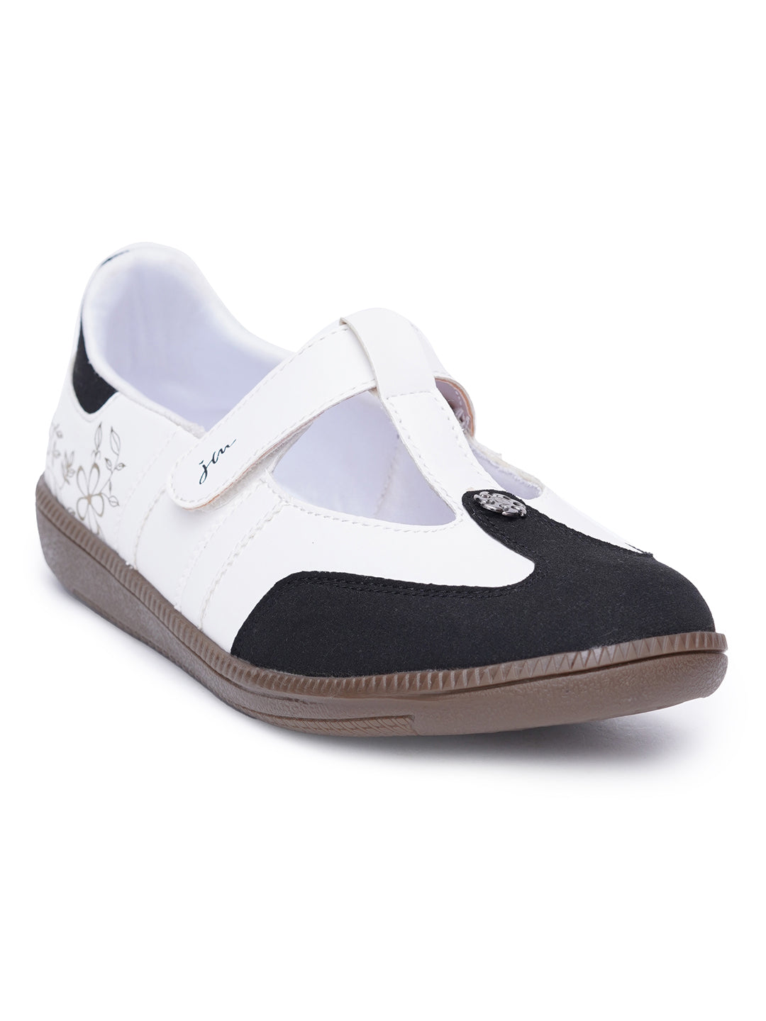 Women T-Strap Embellished ballet Sneaker Shoes