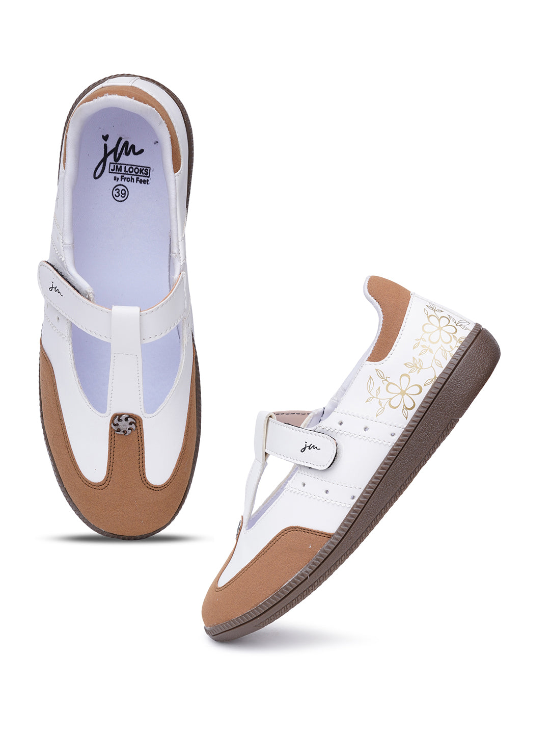 Women T-Strap Embellished ballet Sneaker Shoes