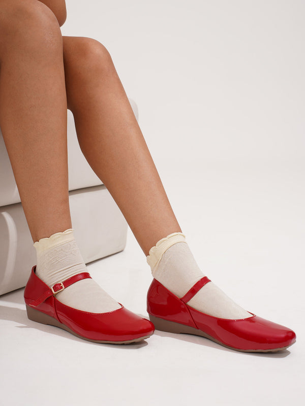 mary jane flats red