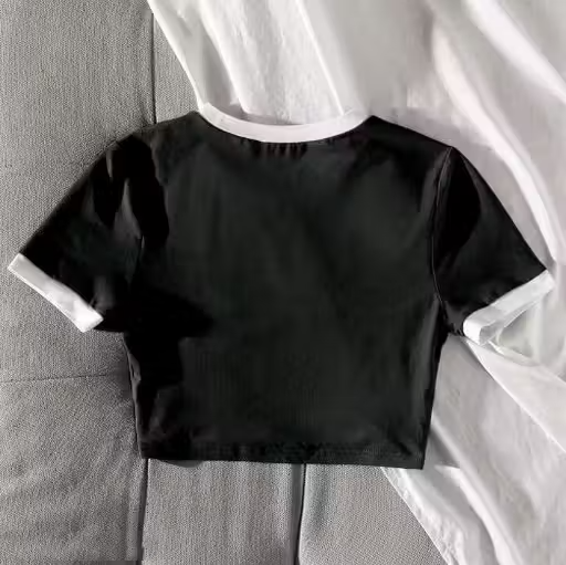 Casual Short Sleeve T-Shirt with Printed Letters