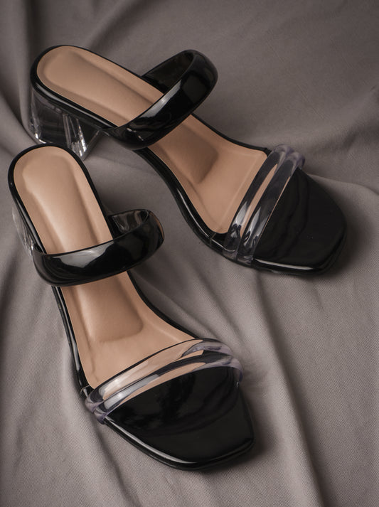 Shop Online Toe-Ring High Heeled Sandals for Women and Girls  Black