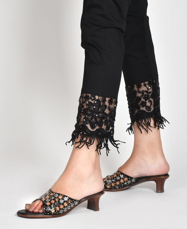Embroidered Heels with Mirror Work sandals for Women and Girls  Copper